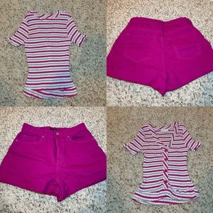 Fuchsia Short & Top Set